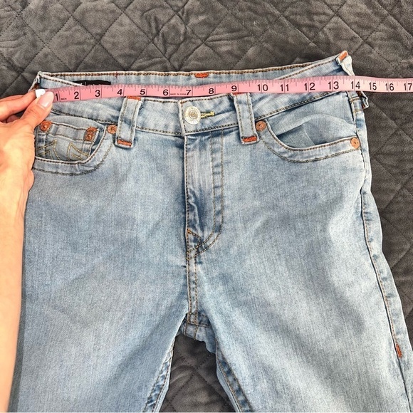 True Religion Jeans Women Size 30 Skinny Jennie Curvy Mid Rise Blue 28”    D - Picture 7 of 12